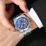 Luxury Men's Sport Business Mechanical Watches Custom Logo Stainless Steel Band Water Resistant Luminous on Bezel lobinni - Image 2
