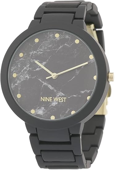 51dS2pqlslL._AC_SY550_-1.jpg Nine West Women's Rubberized Bracelet Watch - Image 1