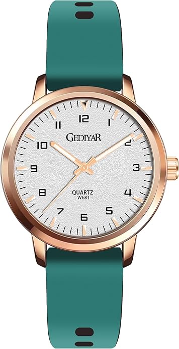 710RdpZLRvL._AC_SY695_-1.jpg Fashion Quartz Wrist Watch, Waterproof Analog Display, Rubber Silicone Bands, Easy Read Dial, Casual Sport Style Minimalist Watch for Women Ladies Teachers Students - Image 1