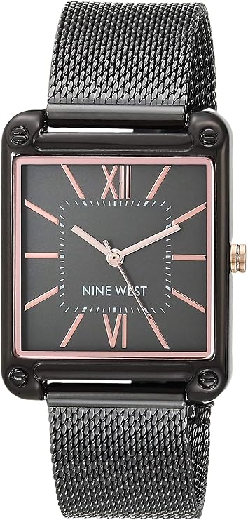 81eHRfEc47L._AC_SY741_-1.jpg Nine West Women's Mesh Bracelet Watch - Image 1
