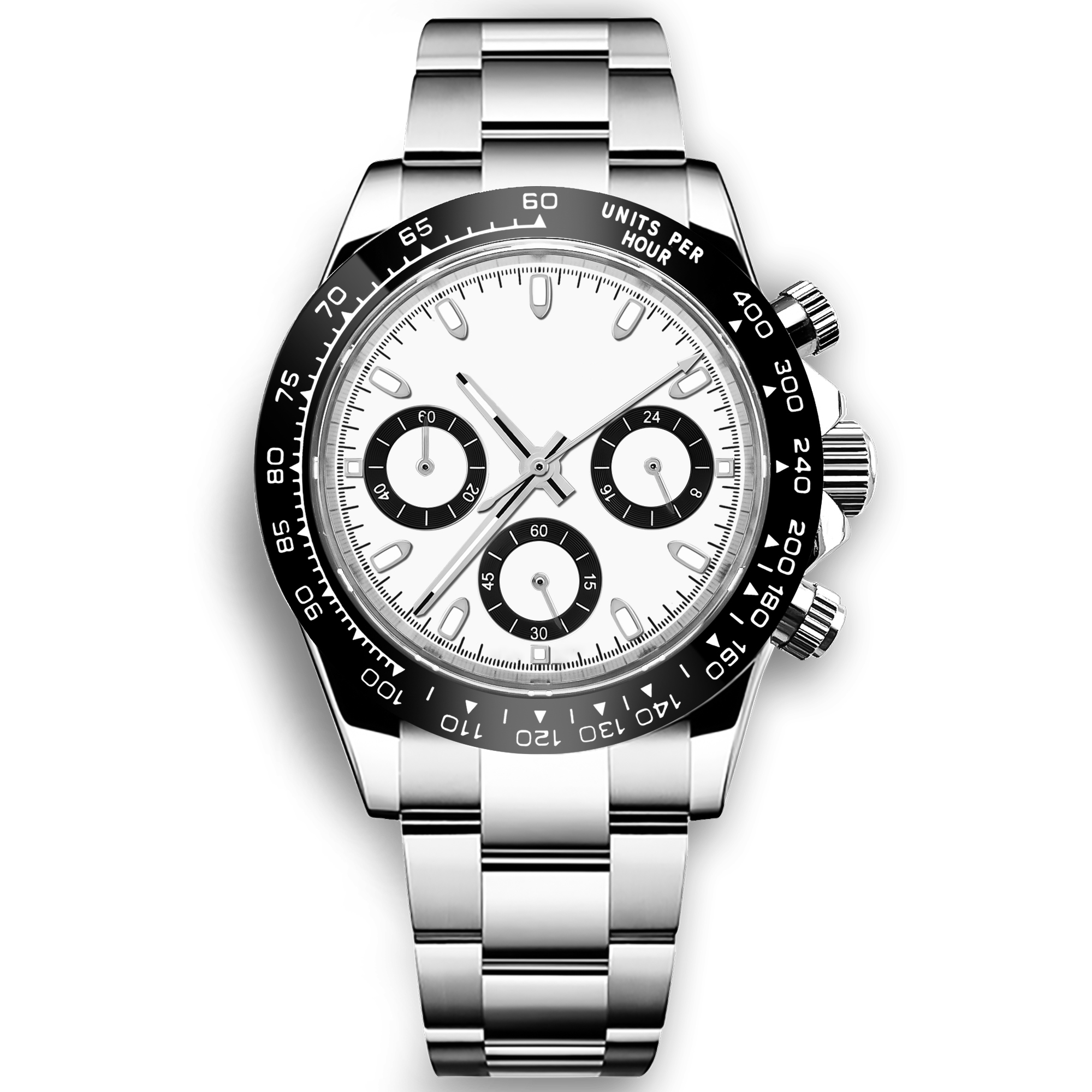 F5D83710-F4F6-A8EF-4101-47846B20C7DB-1.jpg Luxury Stainless Steel VK63 40mm Day Tona Sterile Dial Luminous Hands Chronograph Men Custom Own Logo Wristwatch Quartz Watch - Image 1